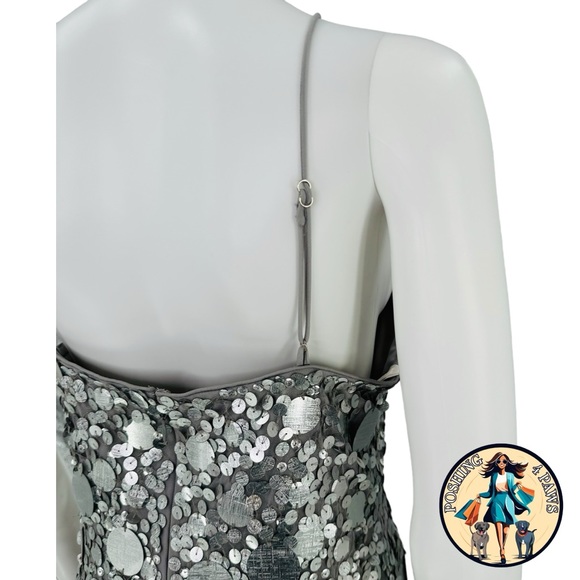 Lovers and Friends Silver Quinn Embellished Party Cocktail Mini Dress Size XL - Picture 10 of 11